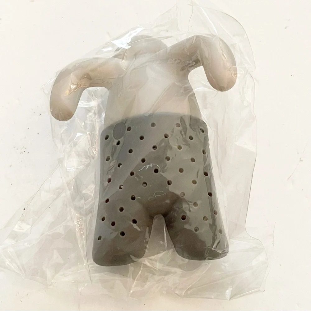 Silicone Grey Rubber Tea Diffuser‎ Coffee Kitchen Accessory Little Man NEW
